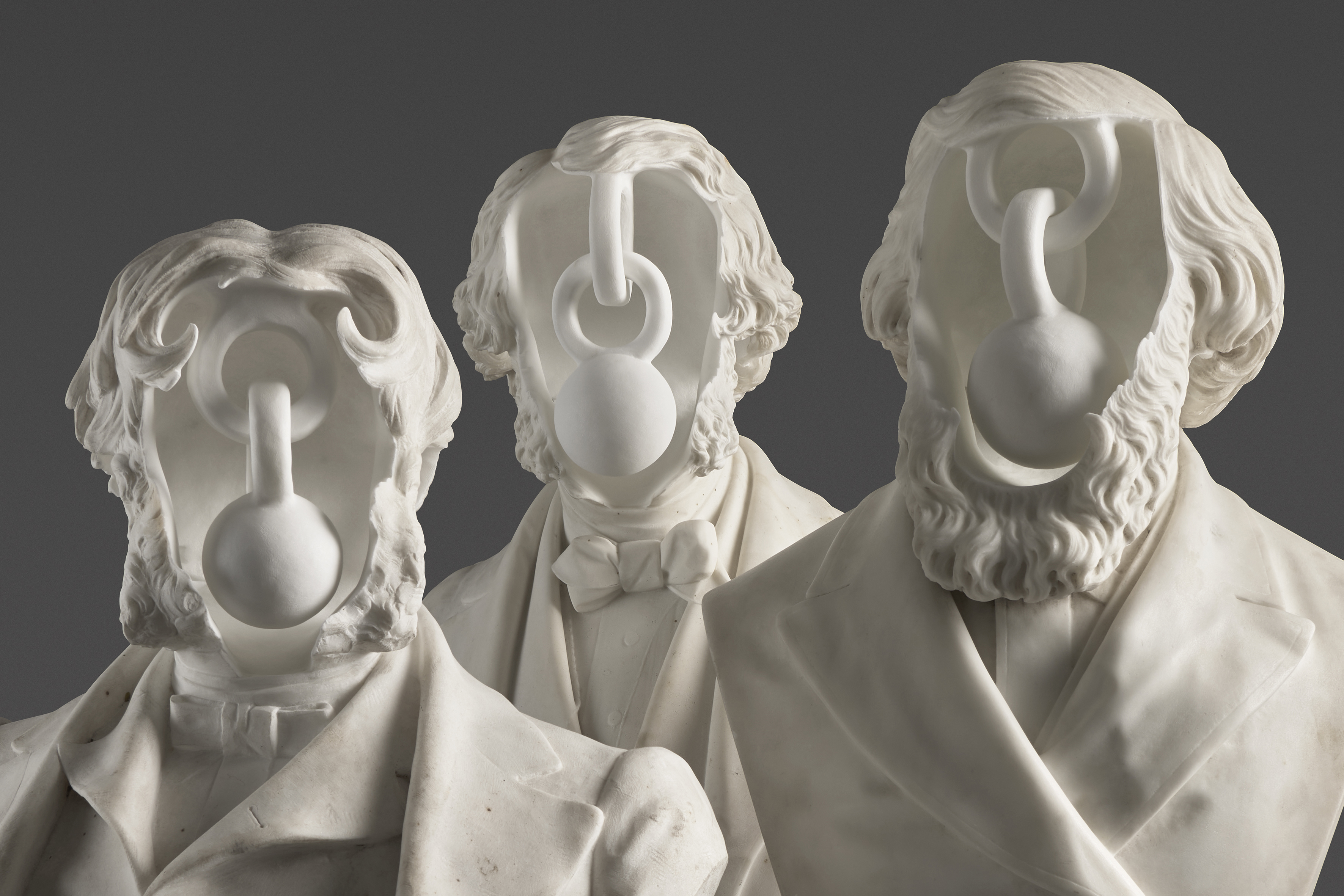 Jonathan Owen Untitled 2024 19Th Century Marble Busts With Additional Carving Dimensions Variable Photograph John Mckenzie JCM21