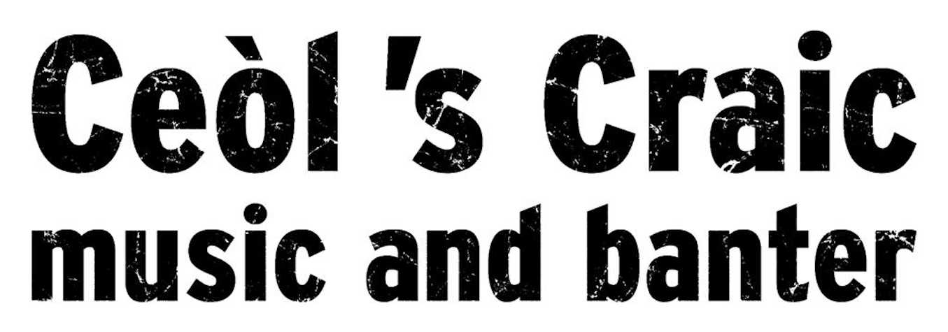 black text logo reading 'ceol's craic music and banter'