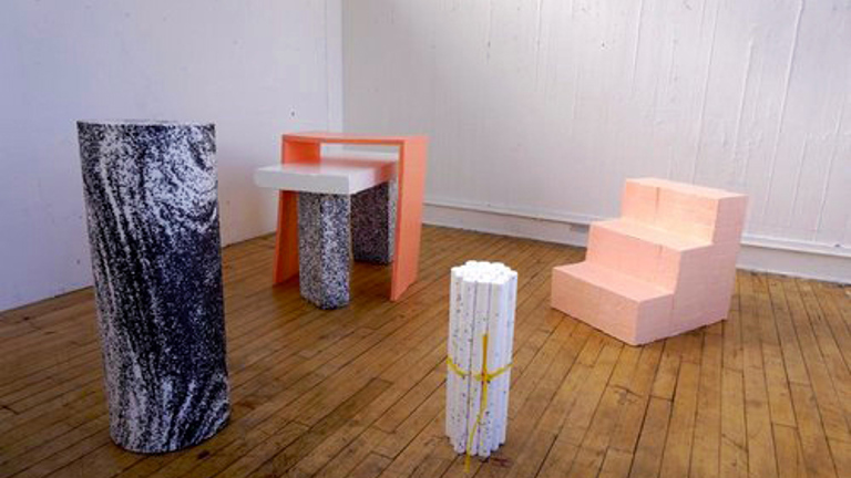 Gallery installation, sculptures Peel Eezy