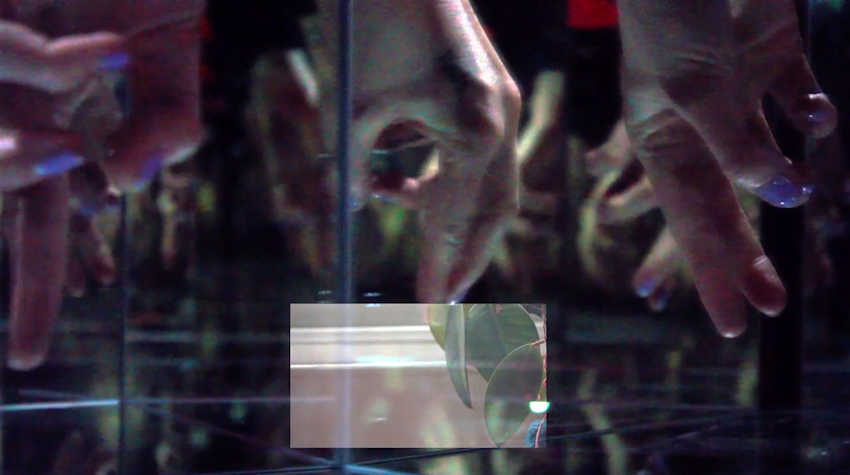 Still from HD video projection on sculpture