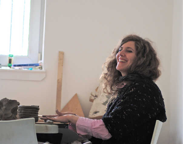 Image of artist during a workshop